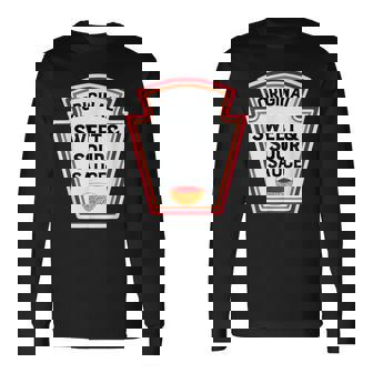 Cute Group Condiments Costume Sweet And Sour Sauce Long Sleeve T-Shirt | Mazezy