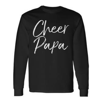 Cute Matching Family Cheerleader Grandpa Cheer Papa Long Sleeve T-Shirt | Mazezy
