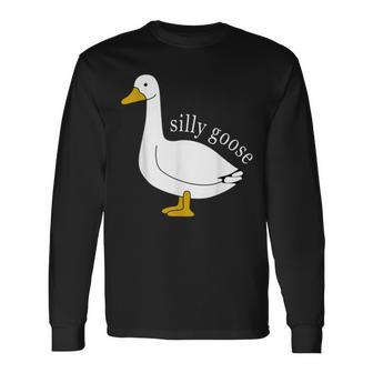 Cute Silly Goose Ugly Xmas Goose Trendy Clothing Long Sleeve T-Shirt - Seseable