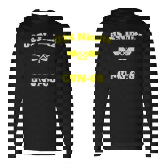 Cvn-68 Uss Nimitz Aircraft Carrier Ab Long Sleeve T-Shirt | Mazezy