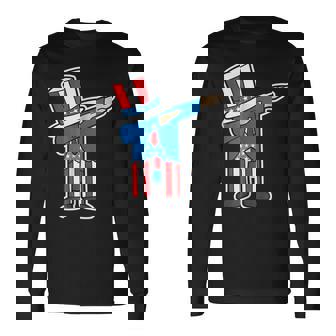 Dabbing Patriotic Sam United States Of America Patriotic Long Sleeve T-Shirt