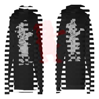 Dabbing Pig Piglet Farm Animal Boy For Pig Lovers Long Sleeve T-Shirt | Mazezy