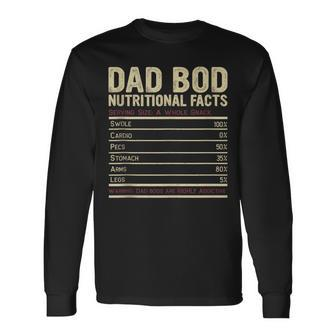 Dad Bod Nutritional Facts Father Long Sleeve T-Shirt T-Shirt | Mazezy