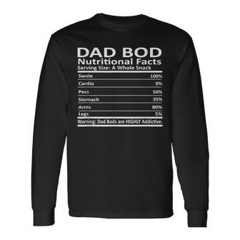 Dad Bod Nutritional Facts Matching Long Sleeve T-Shirt - Seseable