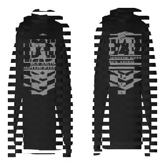 Dad Dedicated And Devoted Happy Fathers Day For Long Sleeve T-Shirt T-Shirt | Mazezy