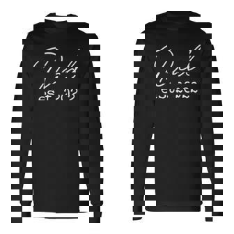 Dad Est 2022 Expecting Baby Fathers Day Long Sleeve T-Shirt T-Shirt | Mazezy