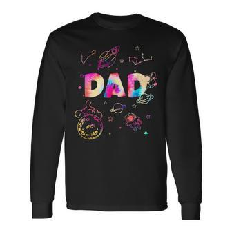 Dad Outer Space Daddy Planet Birthday Fathers Day Long Sleeve T-Shirt T-Shirt | Mazezy