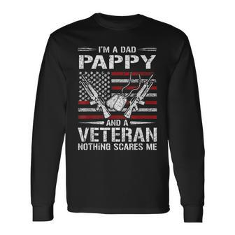 Im A Dad Pappy Veteran Fathers Day Long Sleeve T-Shirt | Mazezy