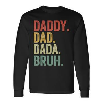 Dada Daddy Dad Father Fathers Day Vintage Long Sleeve T-Shirt | Mazezy AU
