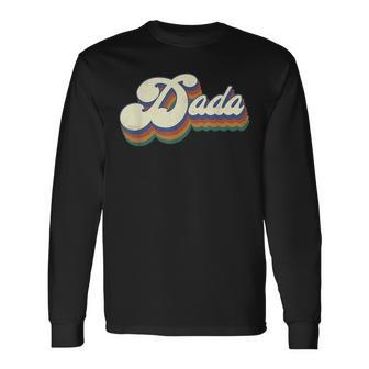 Dada Retro Vintage Fathers Day Dada Long Sleeve T-Shirt | Mazezy