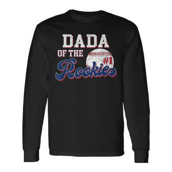 Dada Of Rookie 1 Years Old Team 1St Birthday Baseball Long Sleeve T-Shirt | Mazezy