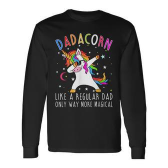 Dadacorn Like Regular Dad Only Way More Magical Long Sleeve T-Shirt | Mazezy