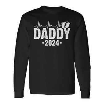 Daddy 2024 Heartbeat Daddy To Be New Dad First Time Daddy Long Sleeve | Seseable CA
