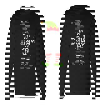 The Daddy Elf Matching Family Group Christmas Party Pajama Long Sleeve T-Shirt - Monsterry