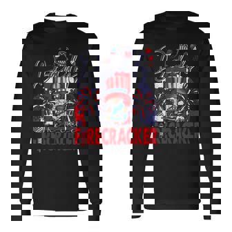 Daddy Of The Little Firecracker 4Th Of July Proud Daddy Long Sleeve T-Shirt | Mazezy