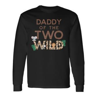 Daddy Of The Two Wild Animal Safari 2Nd Birthday Theme Long Sleeve T-Shirt - Monsterry DE