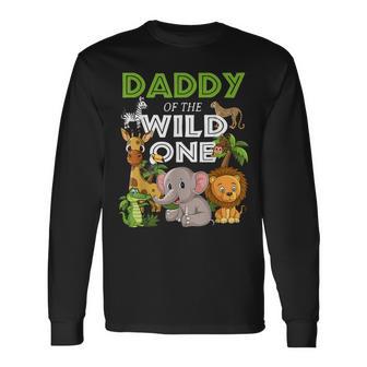 Daddy Of The Wild One Zoo Birthday Safari Jungle Animal Long Sleeve - Seseable