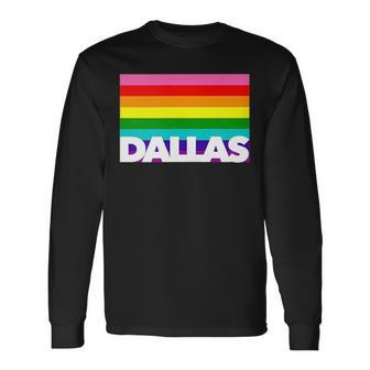 Dallas Texas Gay Pride Tx Proud Tx Homos Queer Cowboy Love Long Sleeve T-Shirt T-Shirt | Mazezy