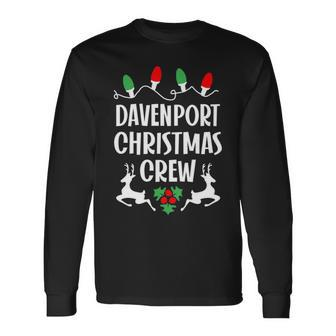 Davenport Name Christmas Crew Davenport Long Sleeve T-Shirt - Seseable