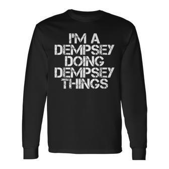 Dempsey Surname Tree Birthday Reunion Idea Long Sleeve T-Shirt T-Shirt | Mazezy