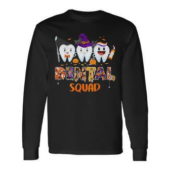 Dental Squad Denstist Spooky Halloween Ghost Costume Long Sleeve T-Shirt - Seseable