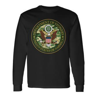 Department Of Stoners Weed Cannabis Pot America Usa Long Sleeve T-Shirt T-Shirt | Mazezy