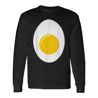Deviled Egg Costume Add Devil Horns And Tail Halloween Long Sleeve T-Shirt - Monsterry