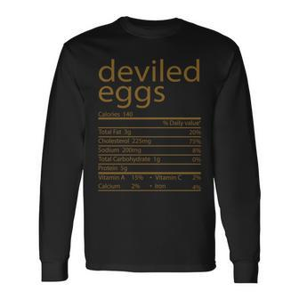 Deviled Eggs Nutrition Facts Thanksgiving Costume Long Sleeve T-Shirt T-Shirt | Mazezy