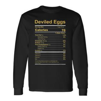 Deviled Eggs Nutritional Facts Matching Costume Long Sleeve T-Shirt T-Shirt | Mazezy
