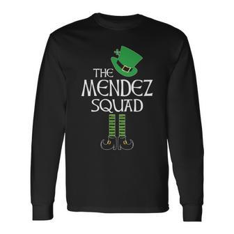 Mendez Name The Mendez Squad Leprechaun Long Sleeve T-Shirt - Seseable