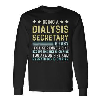 Dialysis Secretary Appreciation Kidney Secretary Dialysis Long Sleeve - Seseable