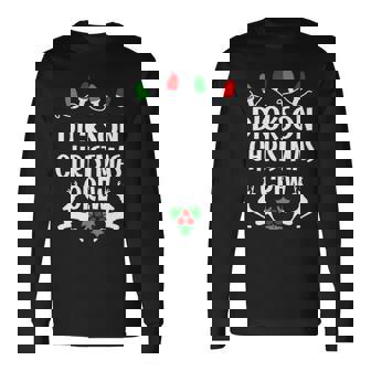 Dickson Name Christmas Crew Dickson Long Sleeve T-Shirt - Seseable