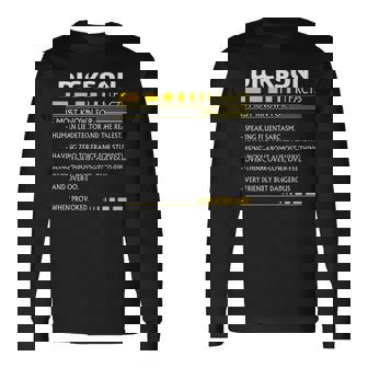 Dickson Name Dickson Facts V3 Long Sleeve T-Shirt - Seseable