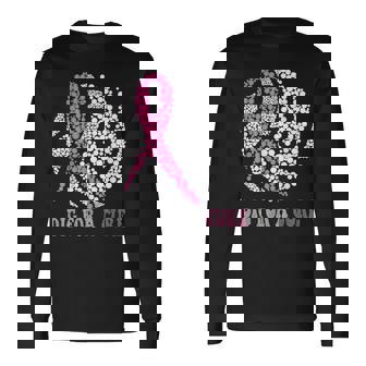 Dig For A Cure Breast Cancer Awareness Volleyball Pink Out Long Sleeve T-Shirt | Mazezy