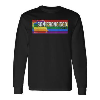 Distressed San Francisco Lgbt Pride Long Sleeve T-Shirt T-Shirt | Mazezy