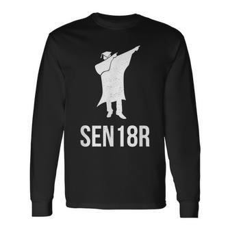 Distressed Senior 2018 Class Of 2018 Long Sleeve T-Shirt | Mazezy