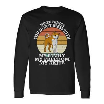 Dog Akita Mom Dog Sayings Breeder 63 Long Sleeve T-Shirt - Monsterry DE