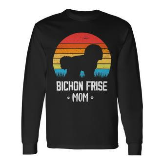 Dog Bichon Frise Mom Retro Long Sleeve T-Shirt - Monsterry DE
