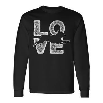 Dog Boston Terrier Artistic I Love My Boston Terrier Dog Lover Theme Long Sleeve T-Shirt - Monsterry AU