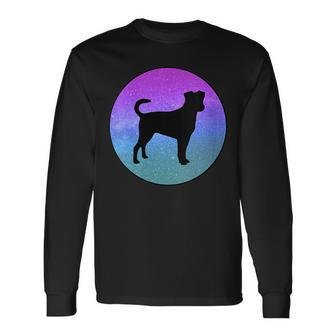 Dog Breed Danish Swedish Farmdog Dog Space Galaxy Long Sleeve T-Shirt | Mazezy