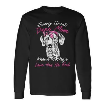 Dog Breeder Loves Dog Great Dane Mom Long Sleeve T-Shirt - Monsterry AU