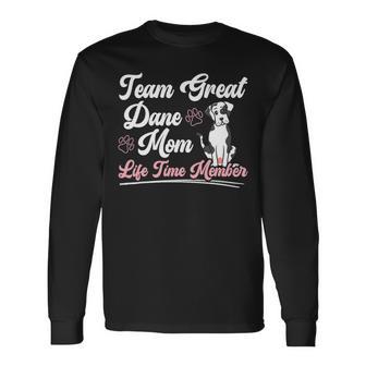 Dog Breeder Mom Dog Owner Great Dane Mom Long Sleeve T-Shirt - Monsterry UK