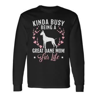 Dog Breeder Dog Owner Great Dane Mom Long Sleeve T-Shirt - Monsterry UK