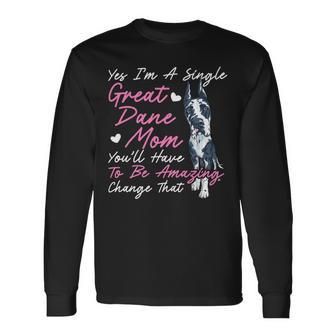 Dog Breeder Dog Owner Mom Great Dane Mom Long Sleeve T-Shirt - Monsterry DE