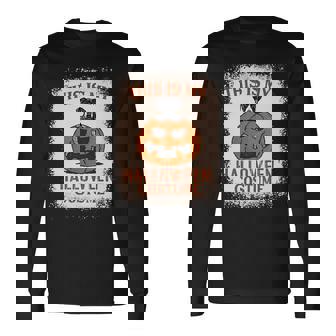 Dog Great Dane This Is My Halloween Costume Great Dane Pumpkin Long Sleeve T-Shirt - Monsterry