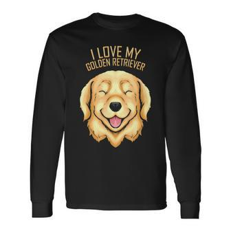 Dog Lover I Love My Golden Retriever Long Sleeve T-Shirt - Monsterry