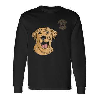 Dog Lover Dog Mom Dad Golden Yellow Labrador Retriever Long Sleeve T-Shirt - Monsterry CA