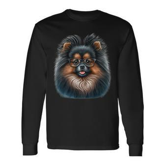 Dog Pomeranian Mom Dog Lover Long Sleeve T-Shirt - Monsterry