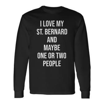 Dog Saint Bernard St Bernard Saint Bernard Puppy Dog Owner Long Sleeve T-Shirt - Monsterry DE