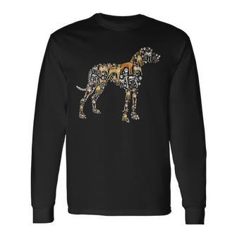 Dogs As Great Dane Long Sleeve T-Shirt - Monsterry